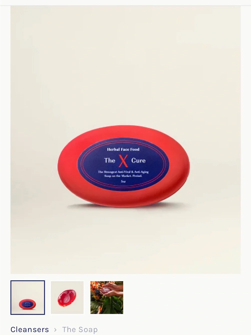 The X Cure Soap - herbal face food soap